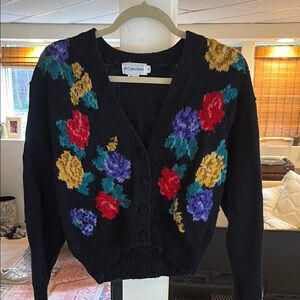 Vintage Floral Cardigan Sweater
